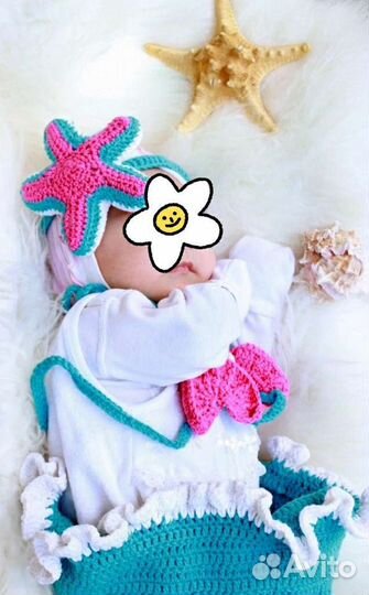 Костюм для фотосессии русалка на новорождённого