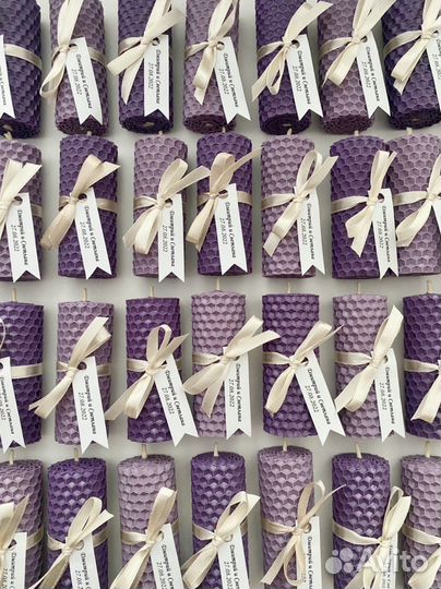 Свечи. Подарки гостям на свадьбу (бонбоньерка)