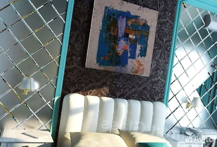 Зеркальное панно ромбы