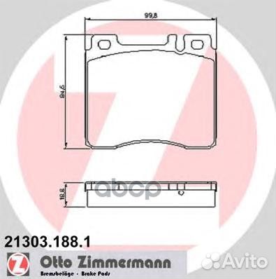 Колодки тормозные дисковые к-т MB 21303.188.1