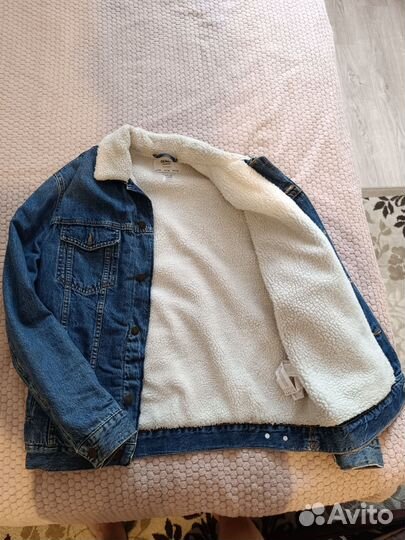 Джинсовая куртка с мехом мужская 48