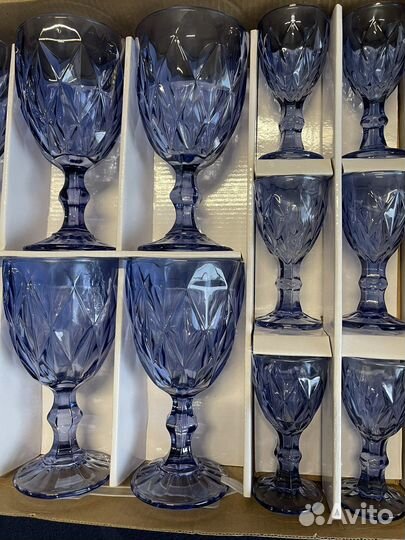 Бокалы фужеры рюмки (комплект)