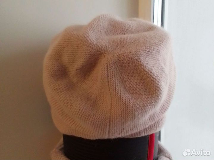 Шапка, шарф ангора бу