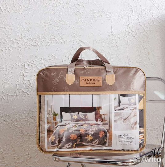 Белье постельное с готовым одеялом евро