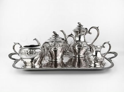 Чайный набор, Англия, серебрение, 1897-1925 гг