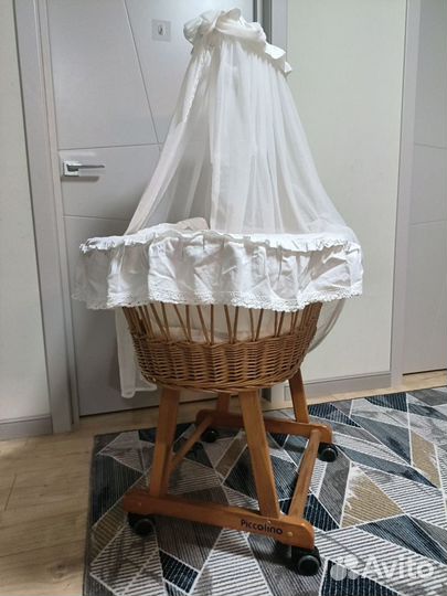 Люлька колыбель плетеная piccolino