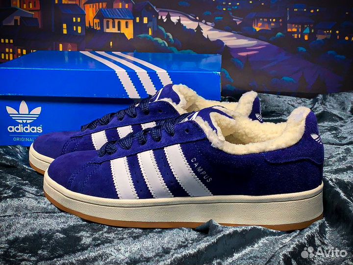 Кроссовки зимние adidas campus