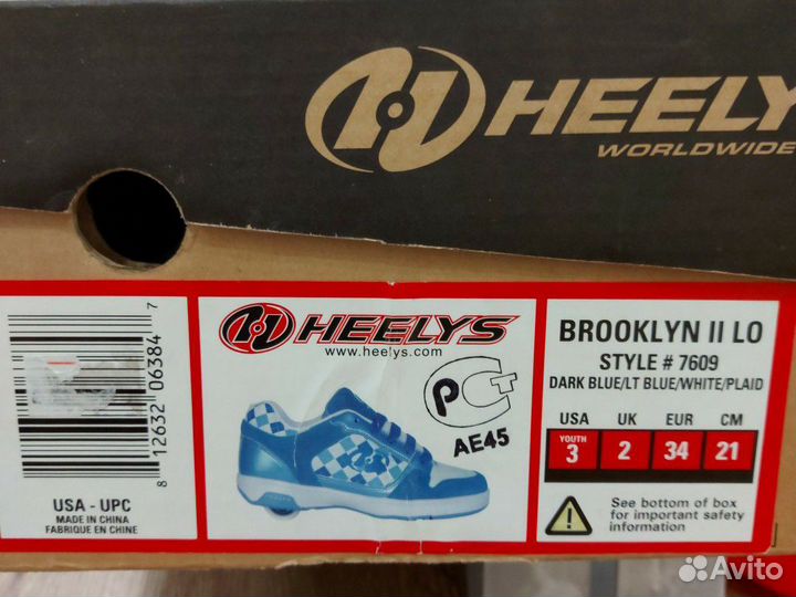 Кроссовки на роликах Heelys (usa) 34 размер