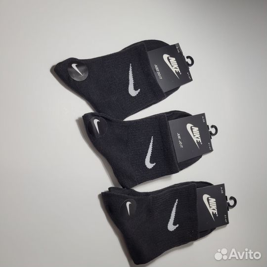 Мужские носки nike, чёрные, размер 41-47