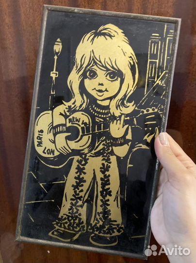 Картина репродукция чеканка СССР винтаж