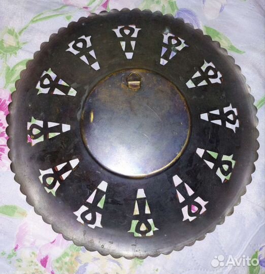 Настенная тарелка/чеканка/пано Китай Вазы Винтаж