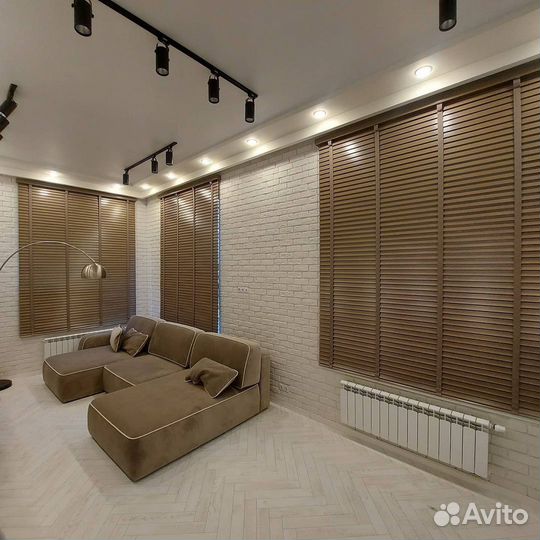 Жалюзи горизонтальные деревянные Янтарный