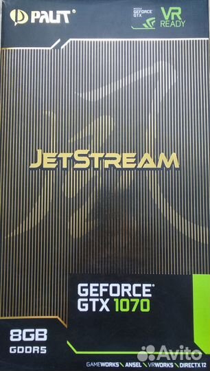 Видеокарта Palit nvidia GeForce GTX 1070 jetstream
