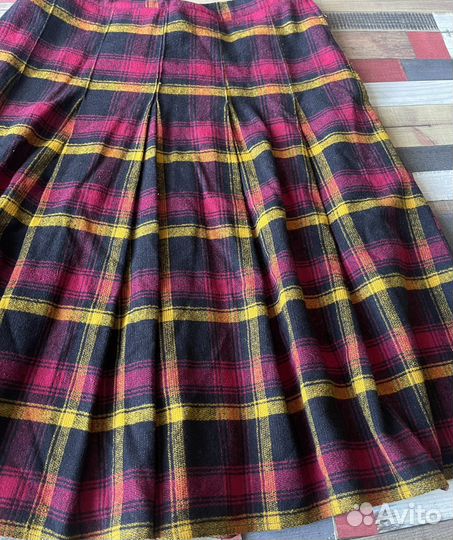 Юбка в складку винтаж шерсть