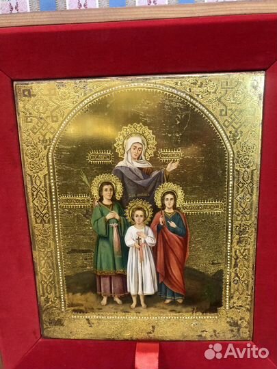 Икона «Мученицы Вера, Надежда, Любовь 19 в