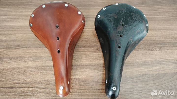Седло кожаное хвз СССР для велосипеда
