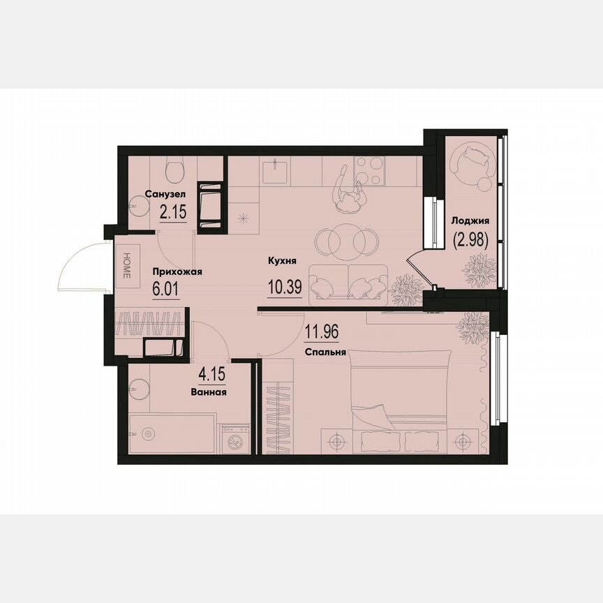 1-к. квартира, 36,2 м², 9/12 эт.