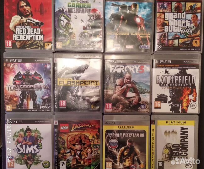 Игры Sony PS3. 1 диск на отправку