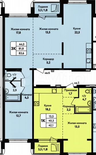 4-к. квартира, 83,6 м², 10/10 эт.