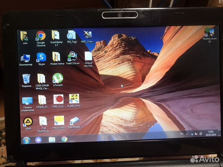 Нетбук с программой для диагностики ав-ля Фиат