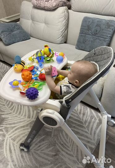 Детский стульчик для кормления happy baby
