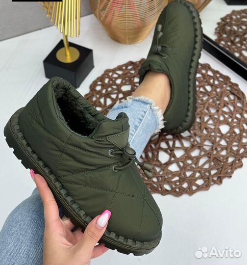 Кеды-дутики женские осень-зима с мехом