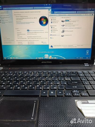 Ноутбук Emachines / Phenom II x4 930/ дефекты