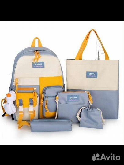 Новый школьный рюкзак 5 в 1
