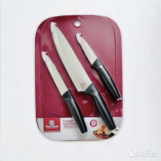 Набор ножей Rondell +2 разделочные доски