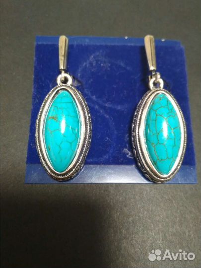 Серьги с бирюзой