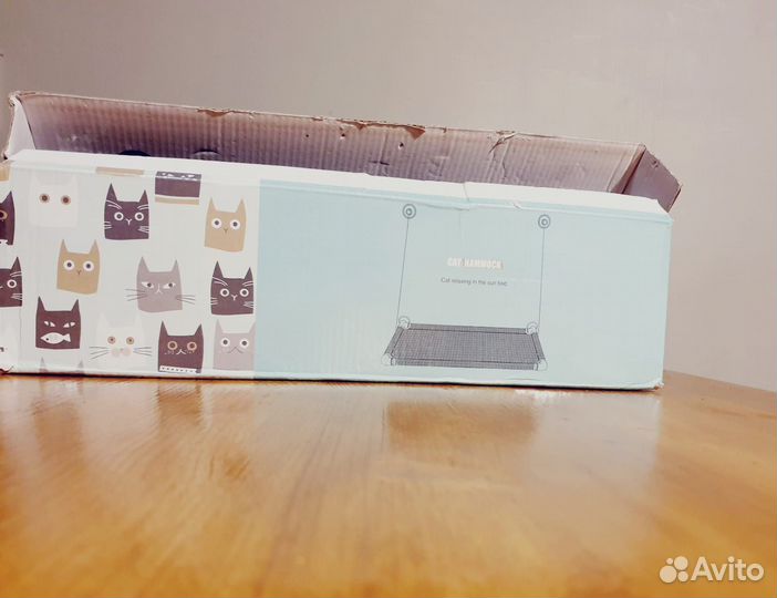 Практичный гамак для кошек на окно на присосках