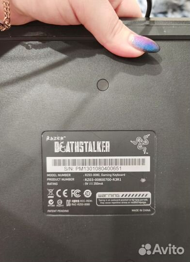 Клавиатура razer deathstalker + игровая мышь