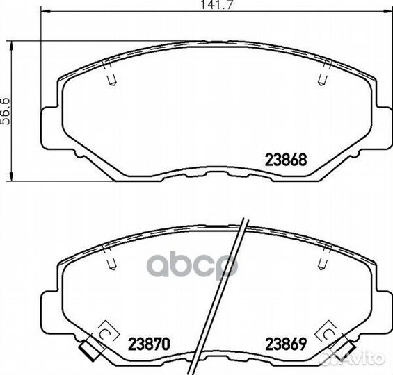 Колодки тормозные дисковые перед (PF-8485)