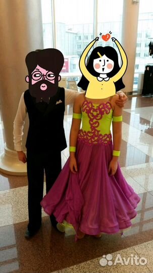 Платье для бальных танцев Ю1