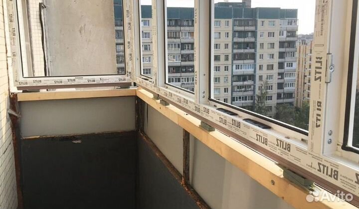 Остекление балконов и лоджий в рассрочку R9801