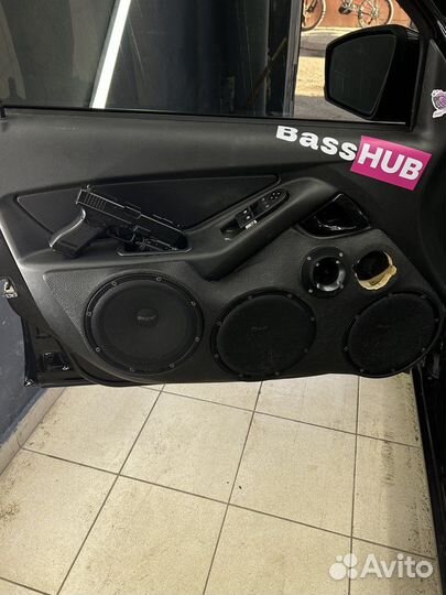 Громкий фронт pride + моноблок Kicx 2500.1