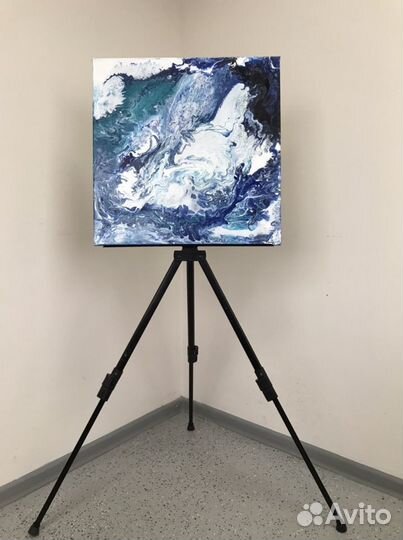 Картина акрил флюид арт