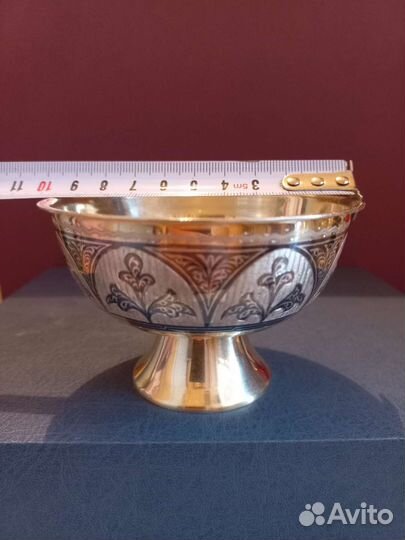 Серебряная вазочка, креманка,конфетница Кубачи