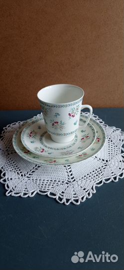 Кофейное трио лфз Костяной фарфор