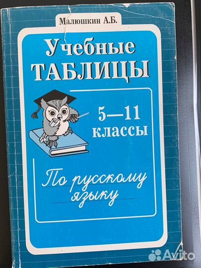 Учебные таблицы по русскому языку