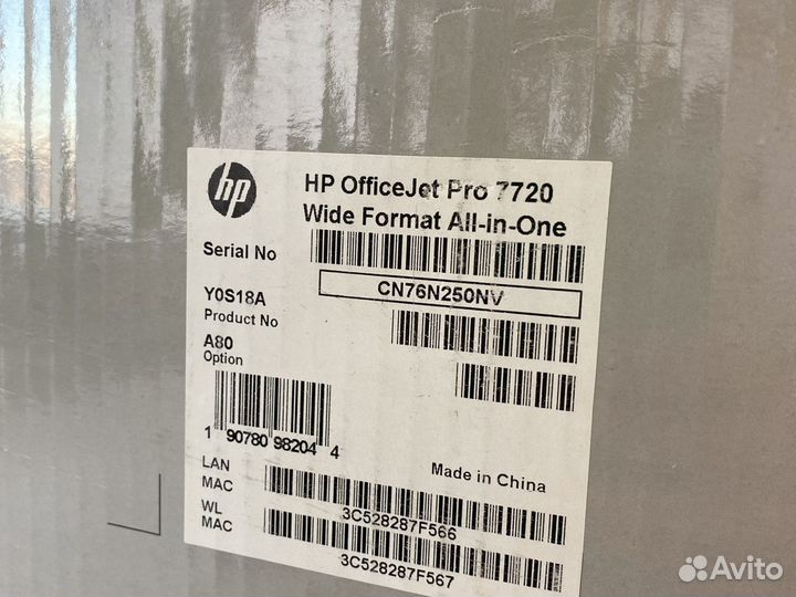 Цветной принтер HP office JET PRO 7720