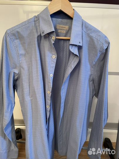 Рубашка мужская синяя