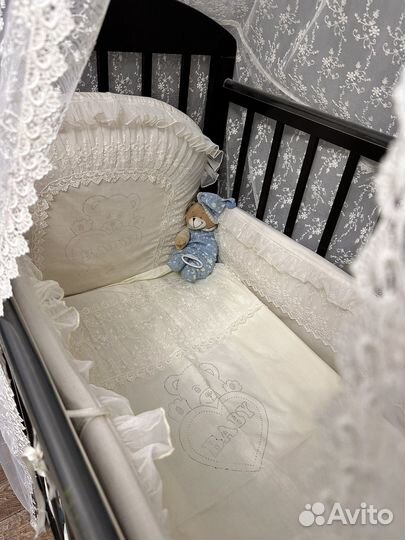 Балдахин, бортики, постельное белье