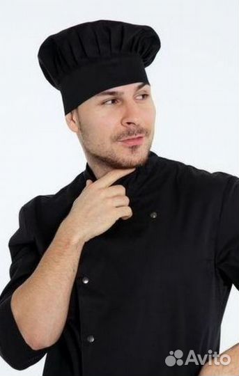 Чёрный китель поварской женский