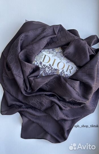 Платок Dior шоколадный