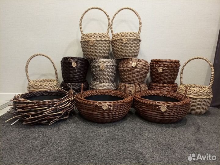 Кашпо из ротанга