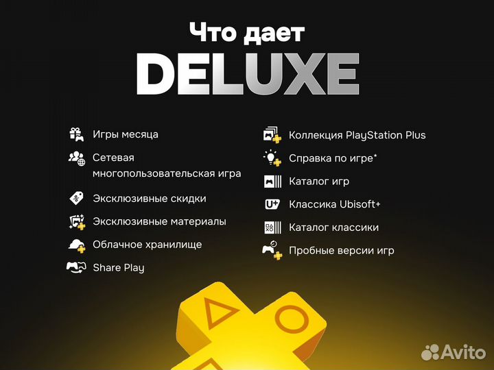 Подписка PlayStation Plus Deluxe 1 Месяц