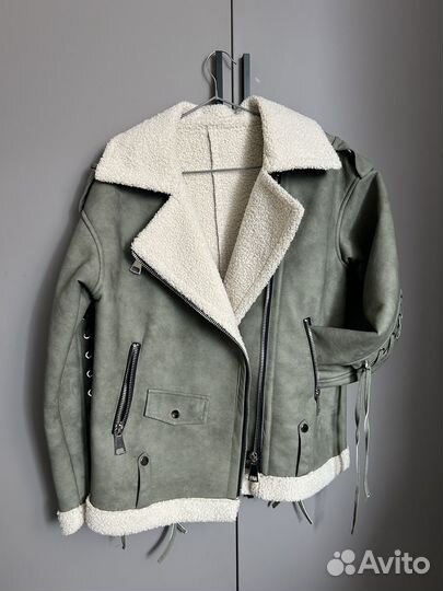Дубленка авиатор женская 44 46 демисезон