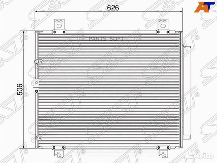 Радиатор кондиционера Тойота Хайс 04