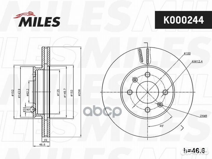 Диск тормозной передний hyundai accent 05/i20